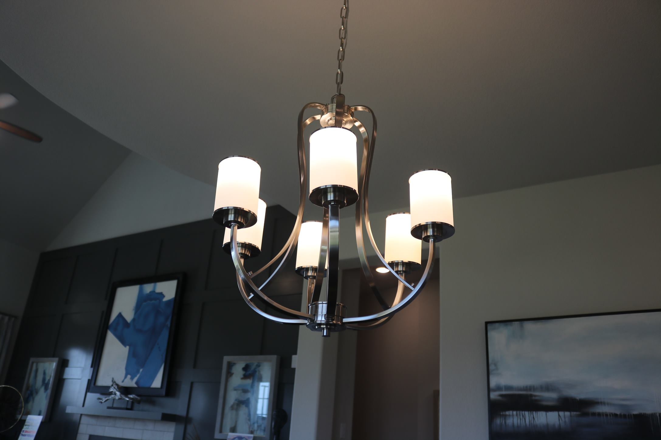 6-Light Brushed Nickel Chandelier