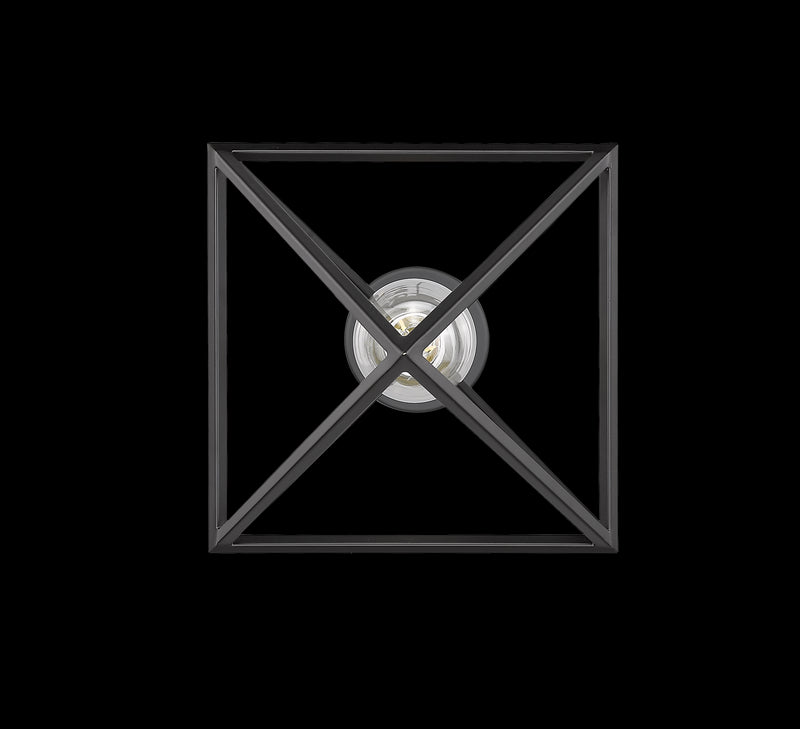 Modern black geometric pendant light