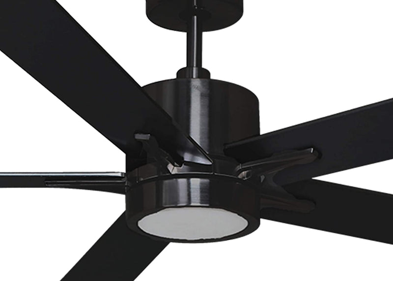 52 inch modern black ceiling fan with lights