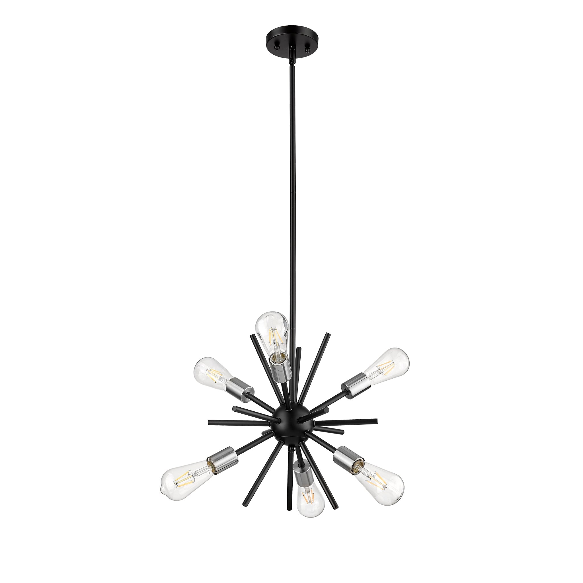 14 inch modern black sputnik chandelier