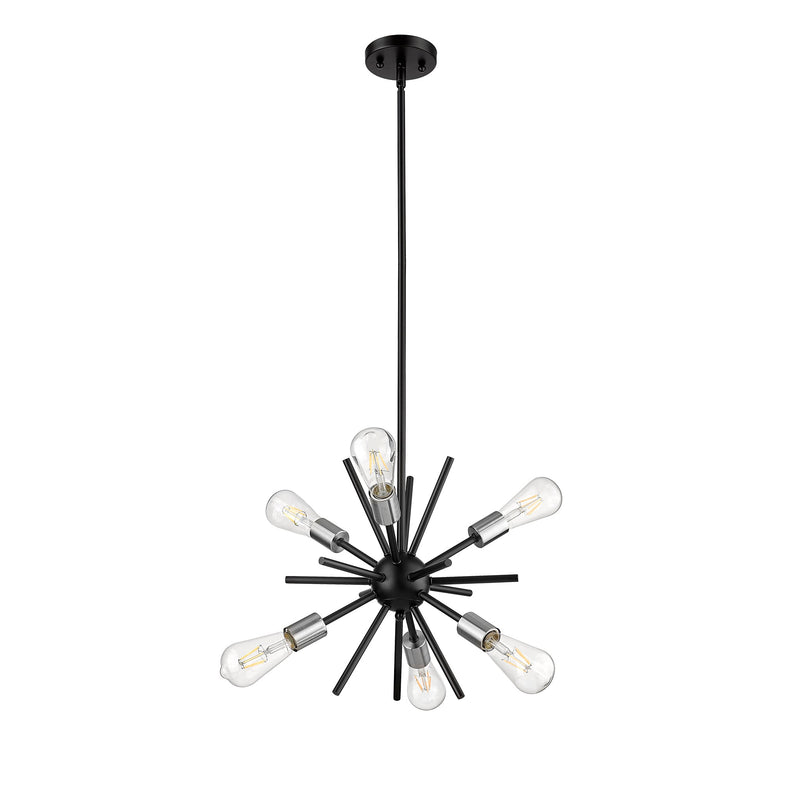 14 inch modern black sputnik chandelier