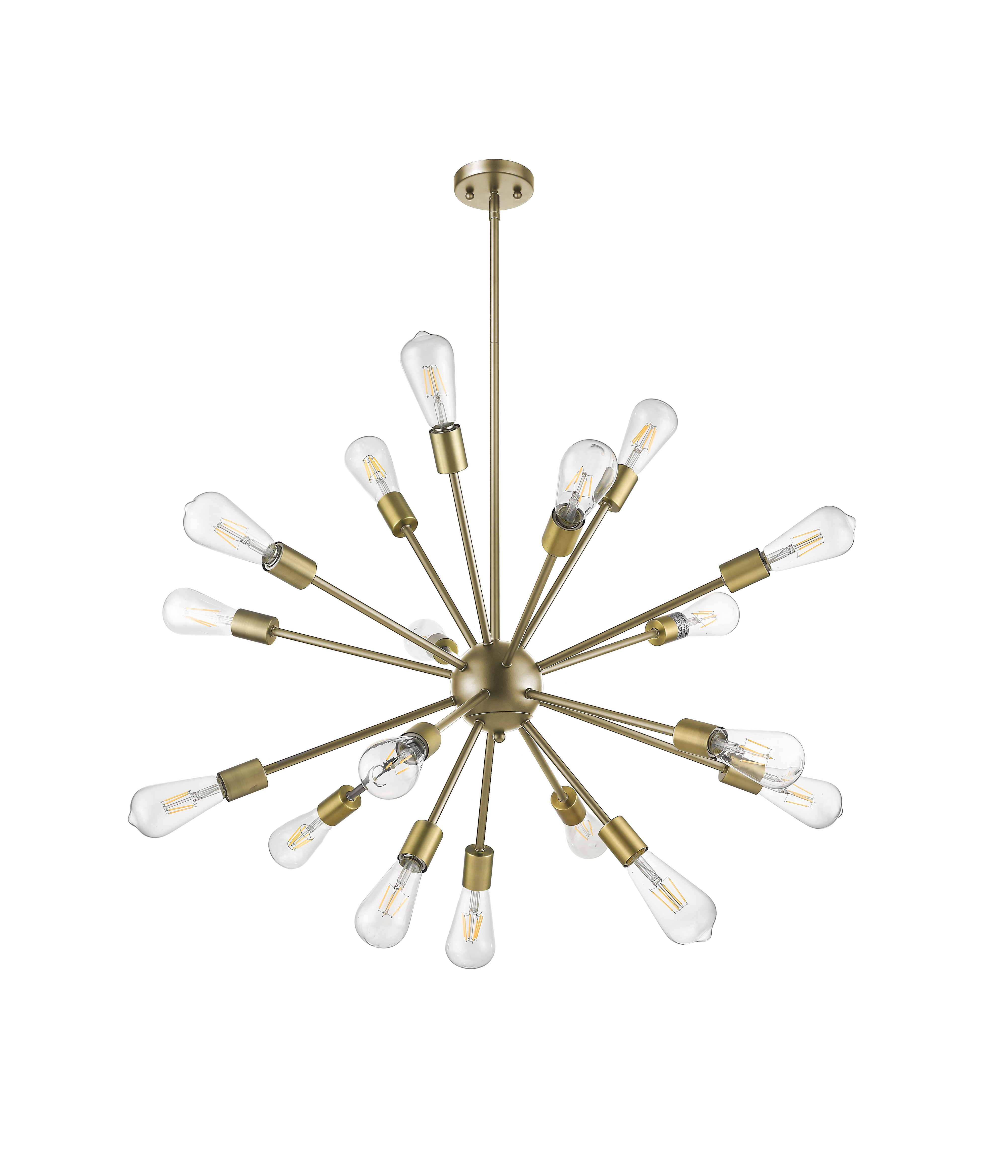 18 Light Modern Sputnik Gold Chandelier