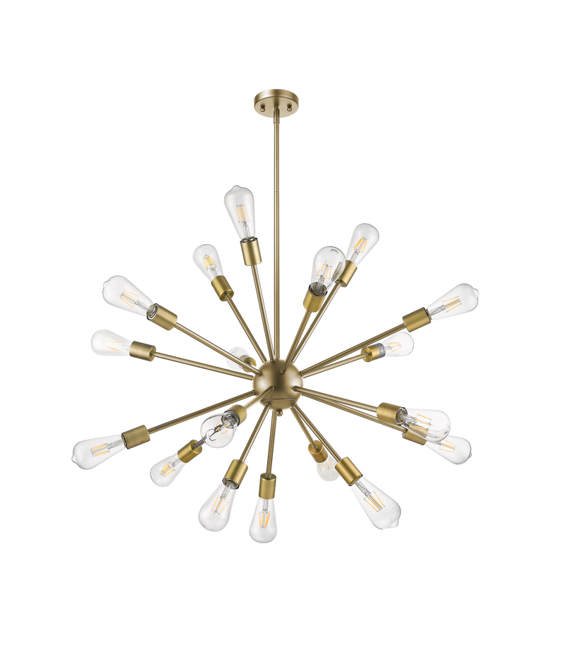 18 Light Modern Sputnik Gold Chandelier
