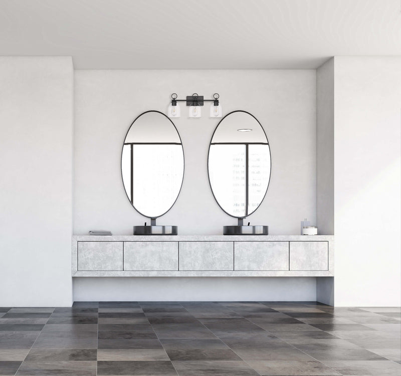 3 light bathroom vanity light fixture over mirror matte black glass