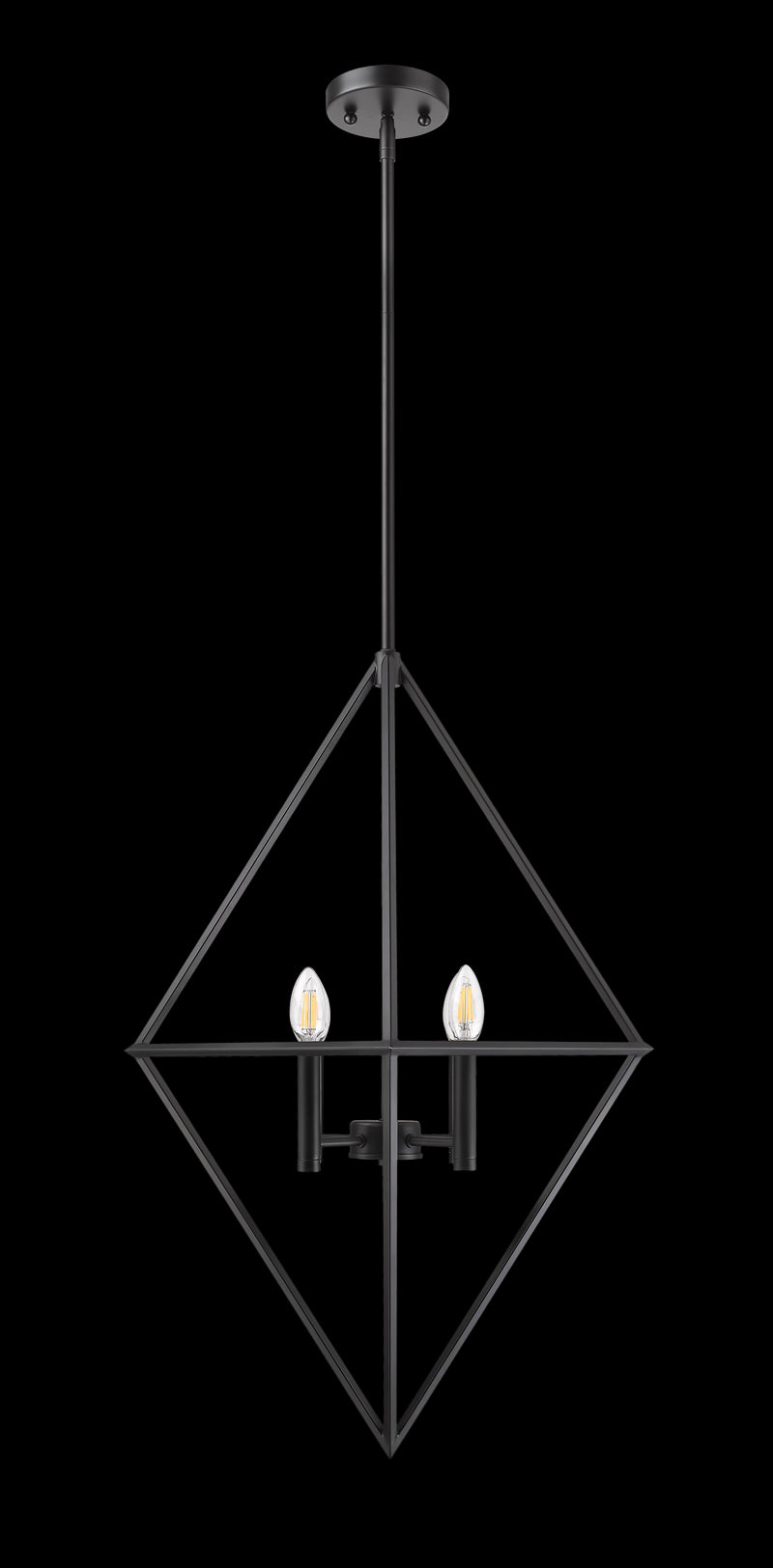 Modern black geometric pendant light