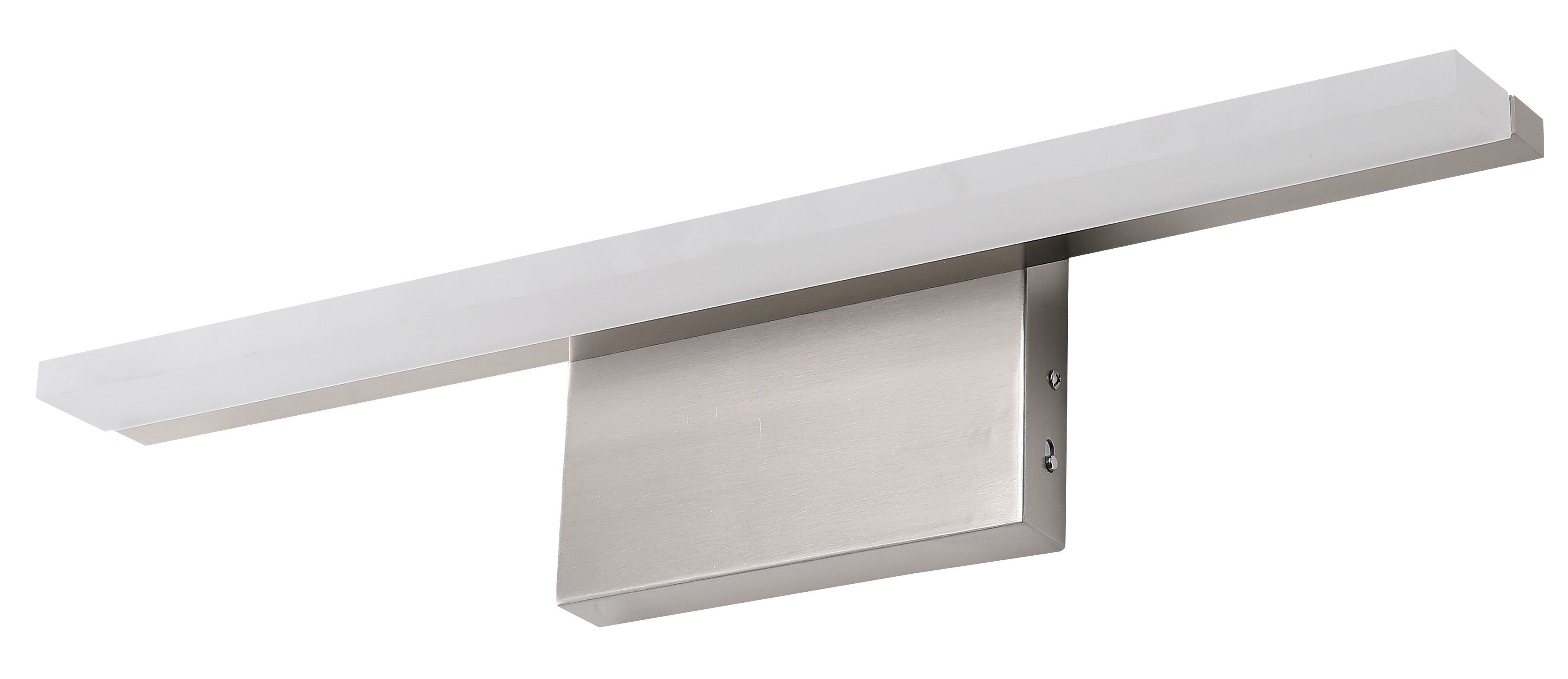 24 inch led strip vanity light nickel