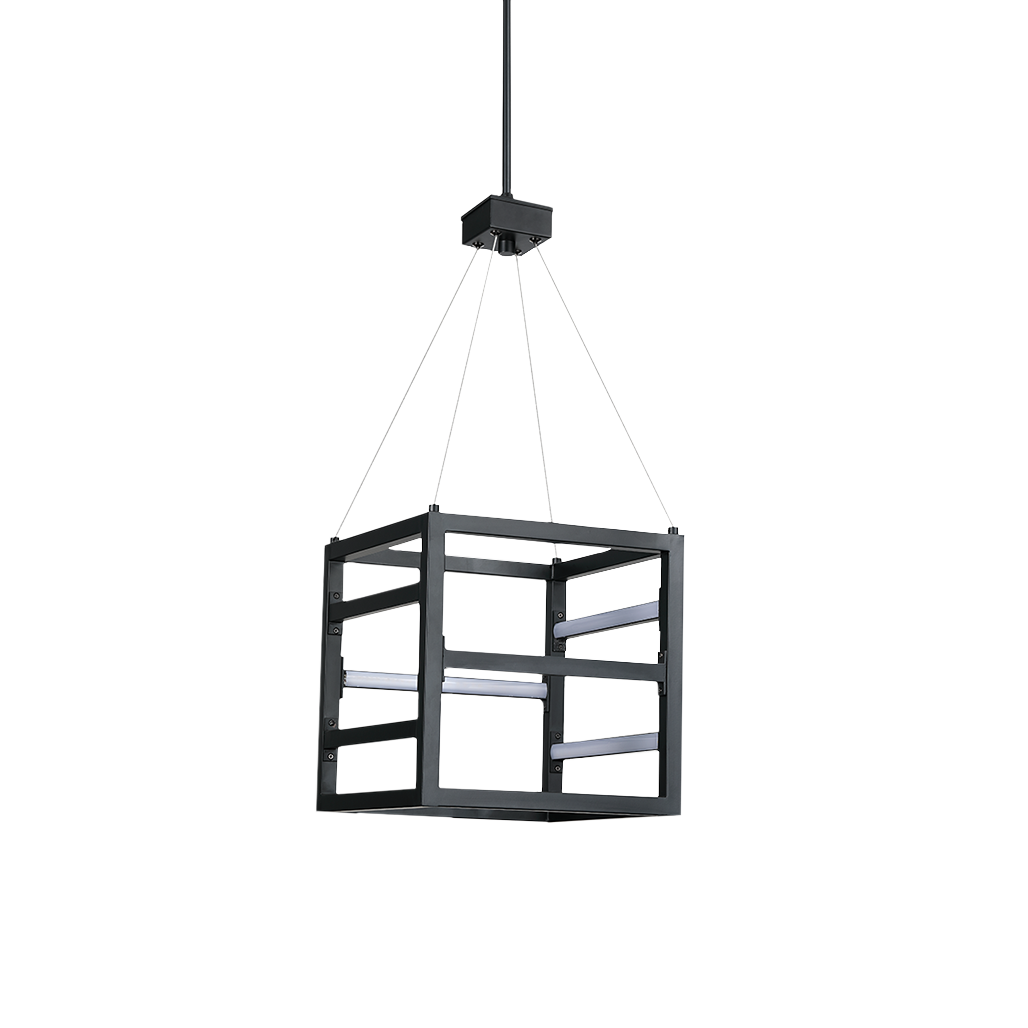 Integrated led pendant light black small