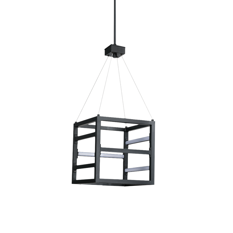 Integrated led pendant light black small