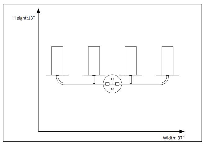 Black nickel bathroom vanity lights 4 light dimension