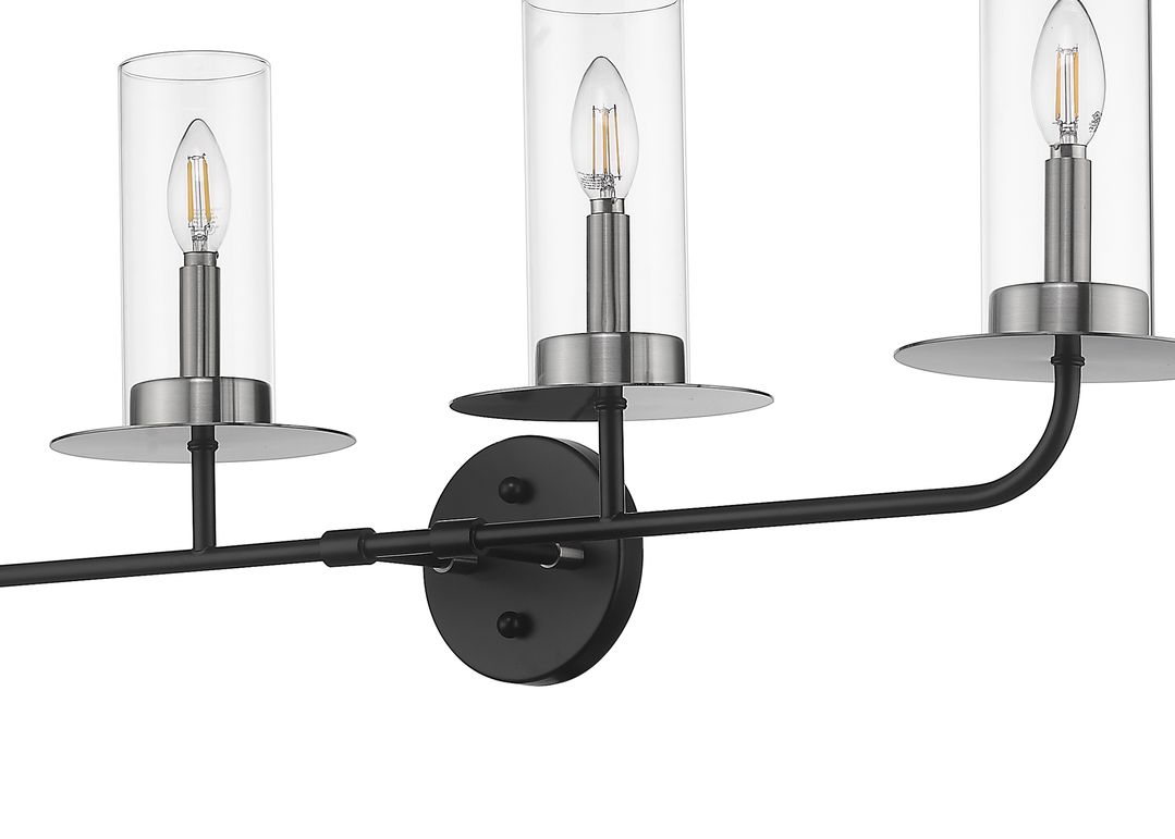 Black nickel bathroom vanity lights 4 light