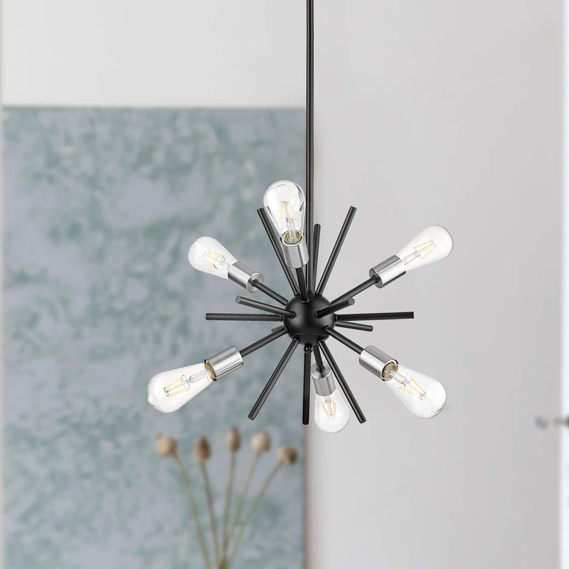 14 inch modern black sputnik chandelier hanging