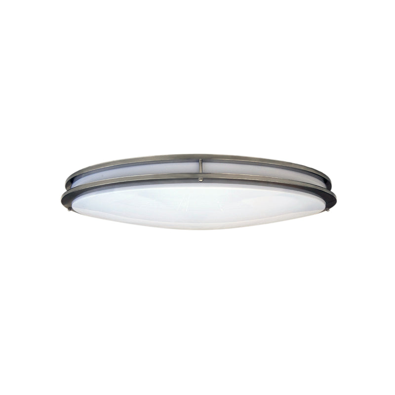 32 inch flush mount lighting oval brushed nickel