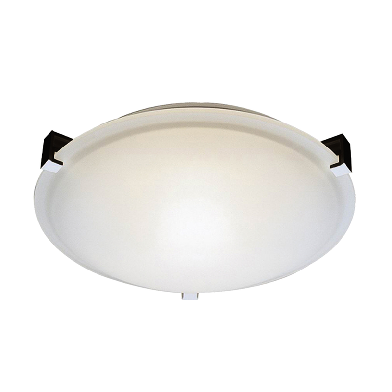 Flush mount lighting dome matte black white