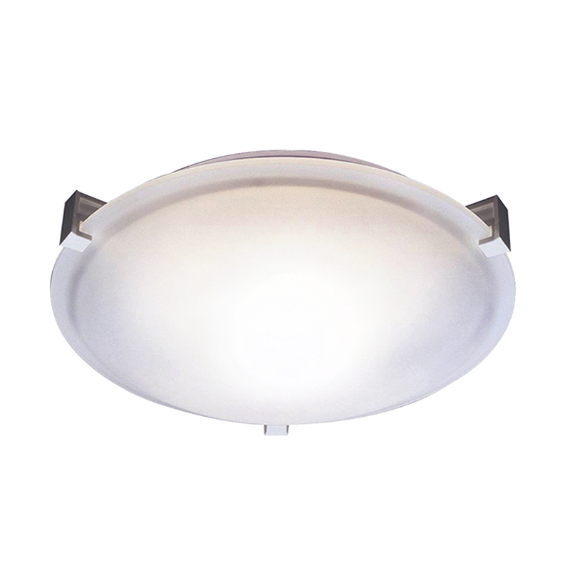 Flush mount lighting dome brushed nickel