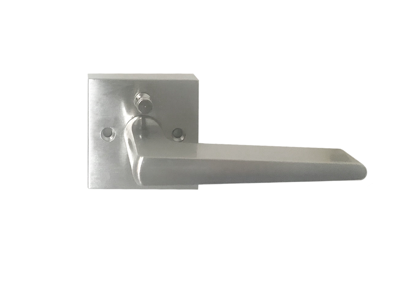 Brushed nickel privacy lever