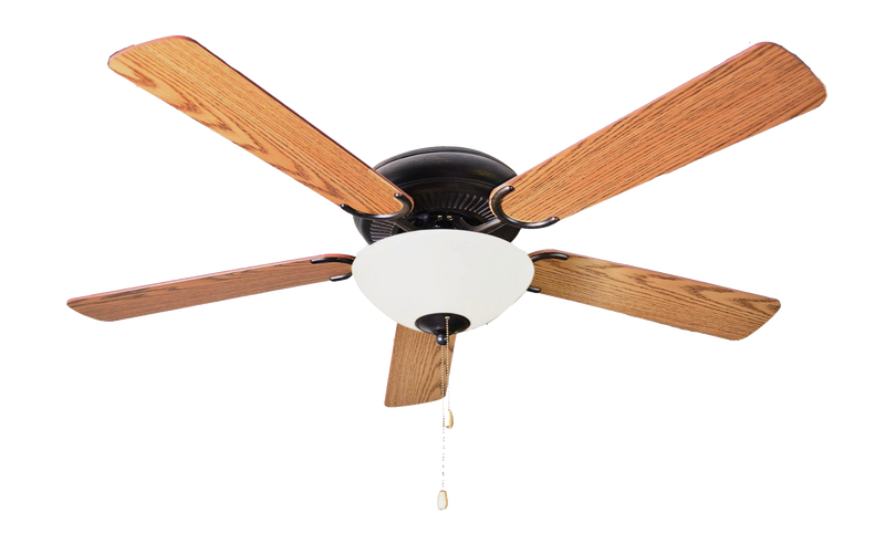 Rubbed bronze indoor ceiling fan with lights 5 blade