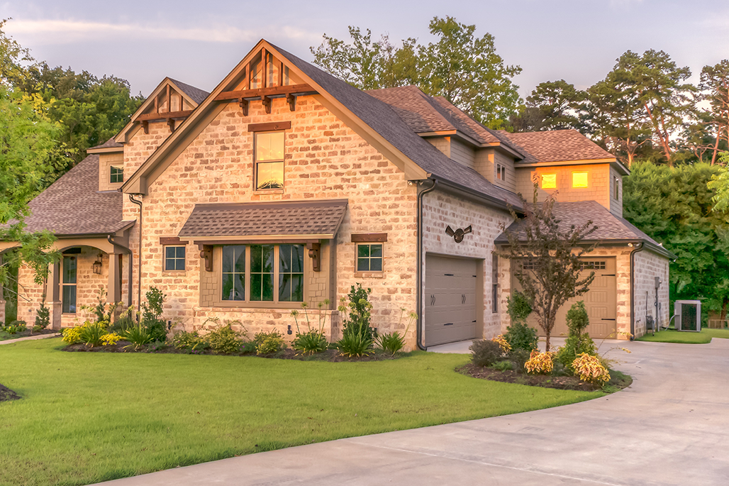 Double outdoor flood light brown