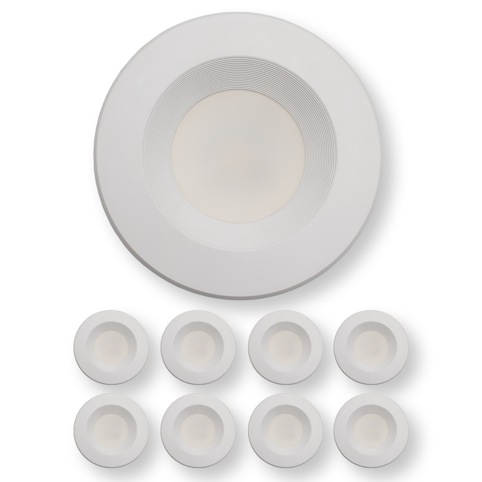 5/6 Inch Recessed Lighting Trim LED Disk Light 13W - 3000K,4000K,5000K 950Lumens (2 Pack, 4 Pack, 6 Pack, 8 Pack)