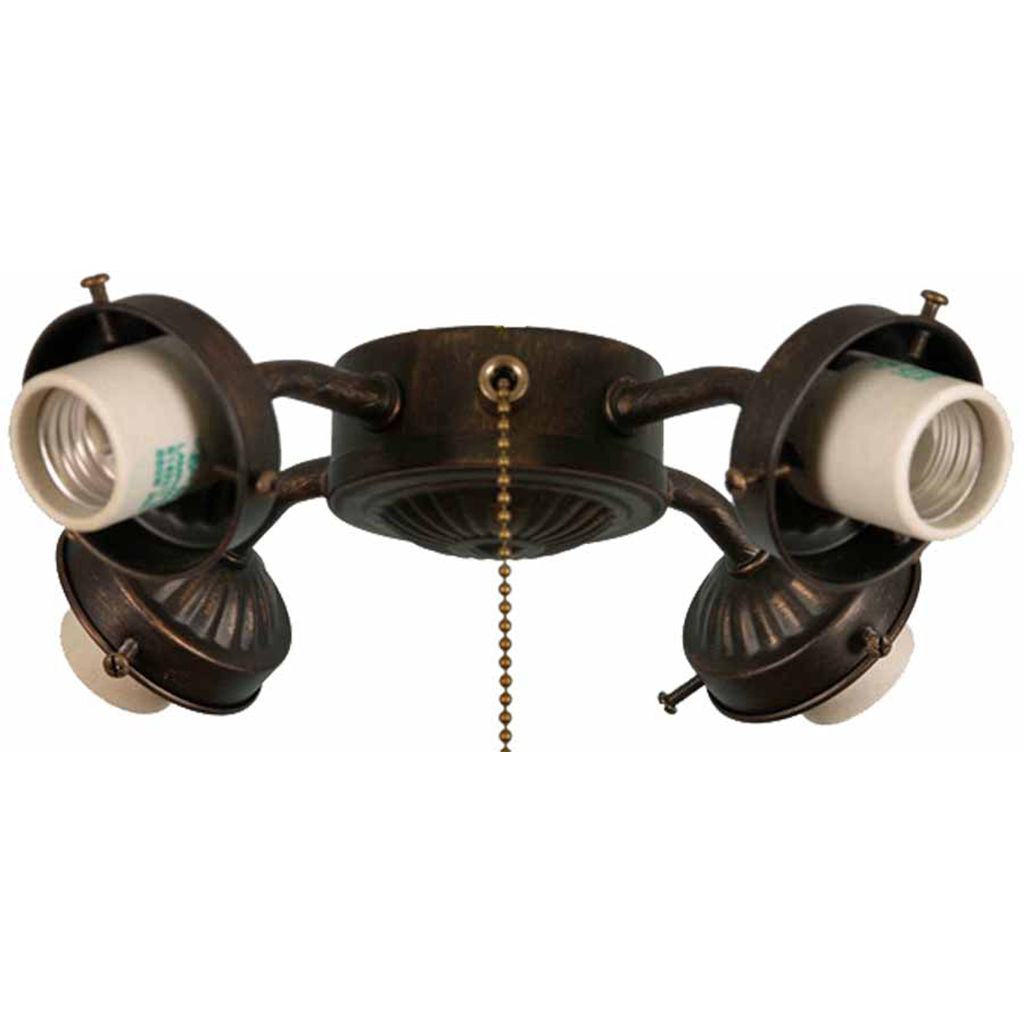 4-Arm Light Kit Rubbed Bronze Finish - No Lamp