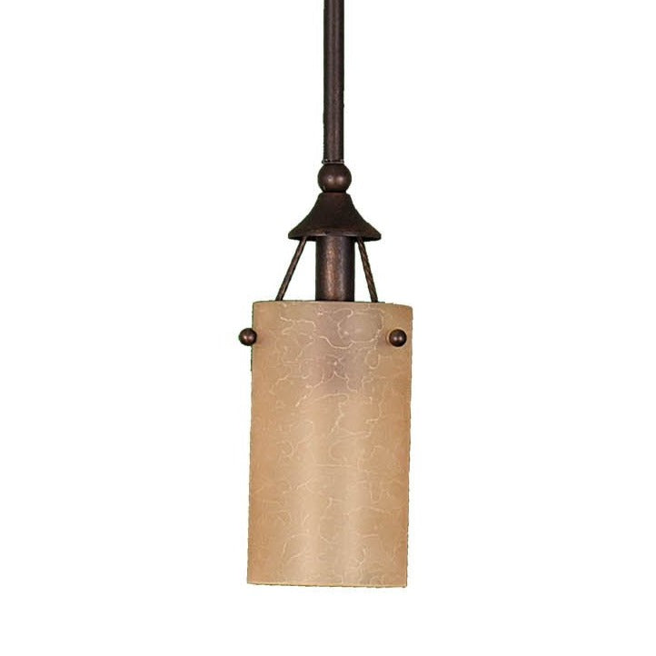 1 light cylinder mini pendant light rubbed bronze