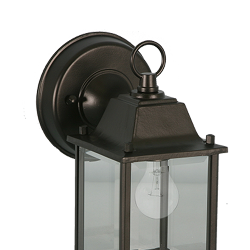 Outdoor wall lantern light black