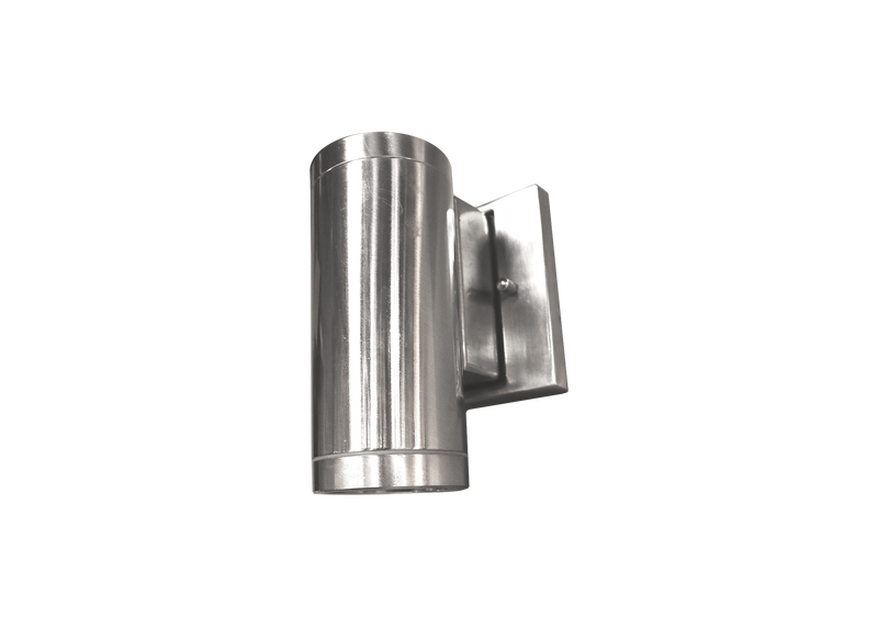 Outdoor wall sconce light cylinder brushed nickel