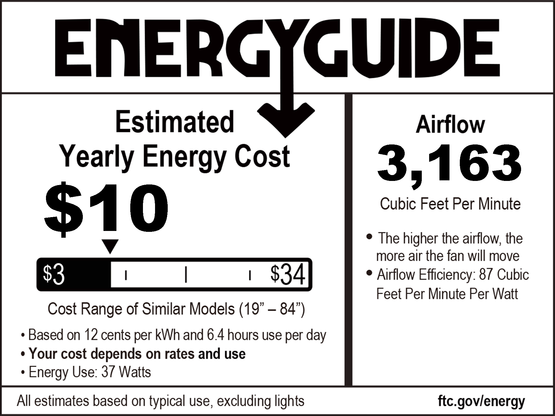 52 inch ceiling fan nickel 5 blade energy guide