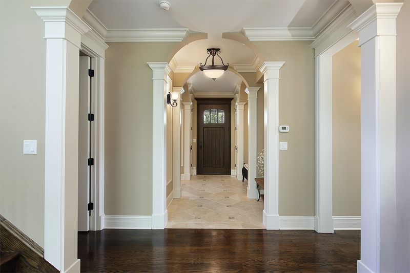 Rubbed bronze semi flush ceiling lights entryway