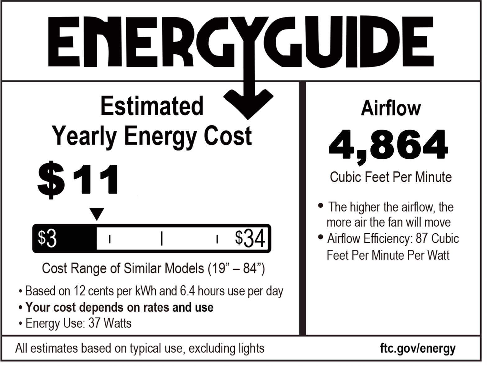 52 inch modern nickel ceiling fan with lights and wall control energy guide