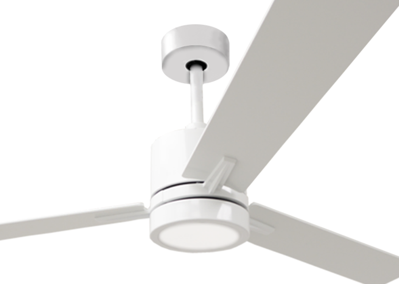 52 inch contemporary white ceiling fan with lights