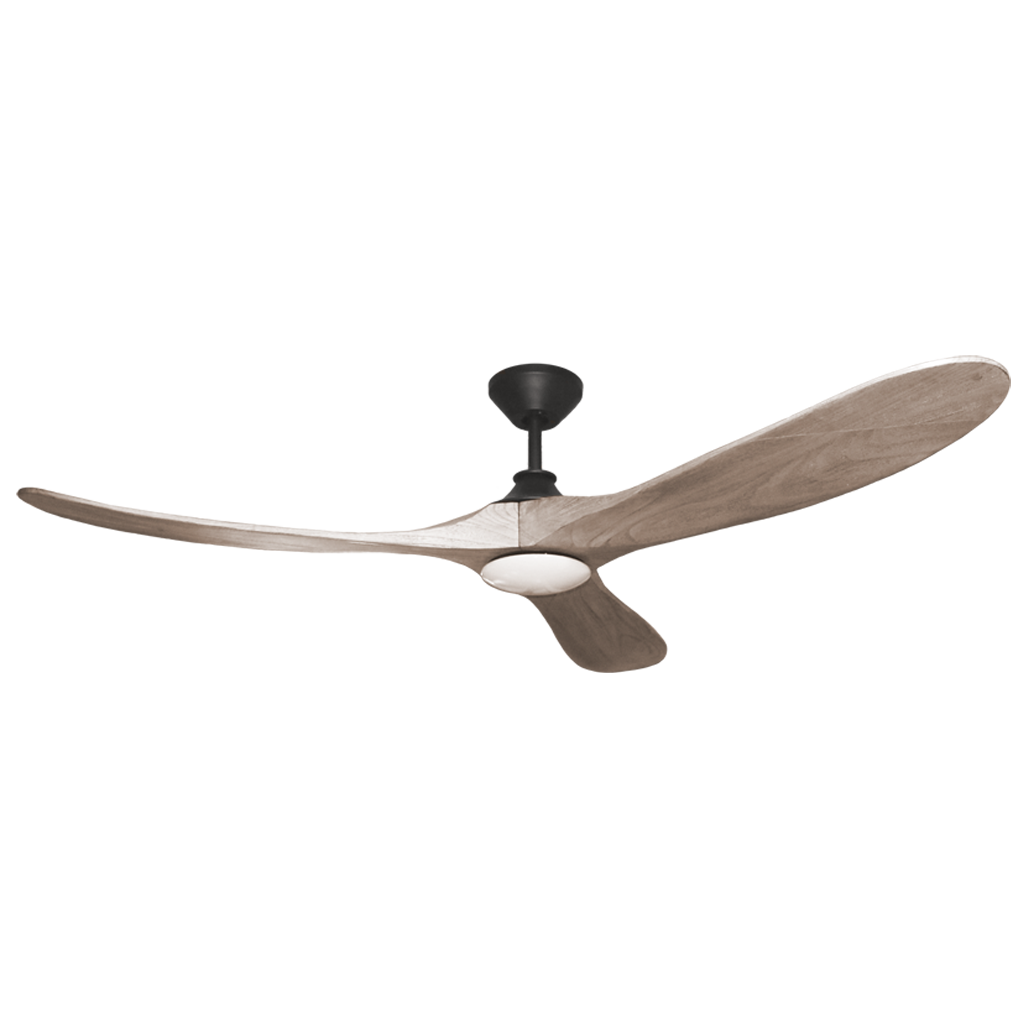 60 Inch Modern Wood Ceiling Fan with Light 3 Wooden Blades