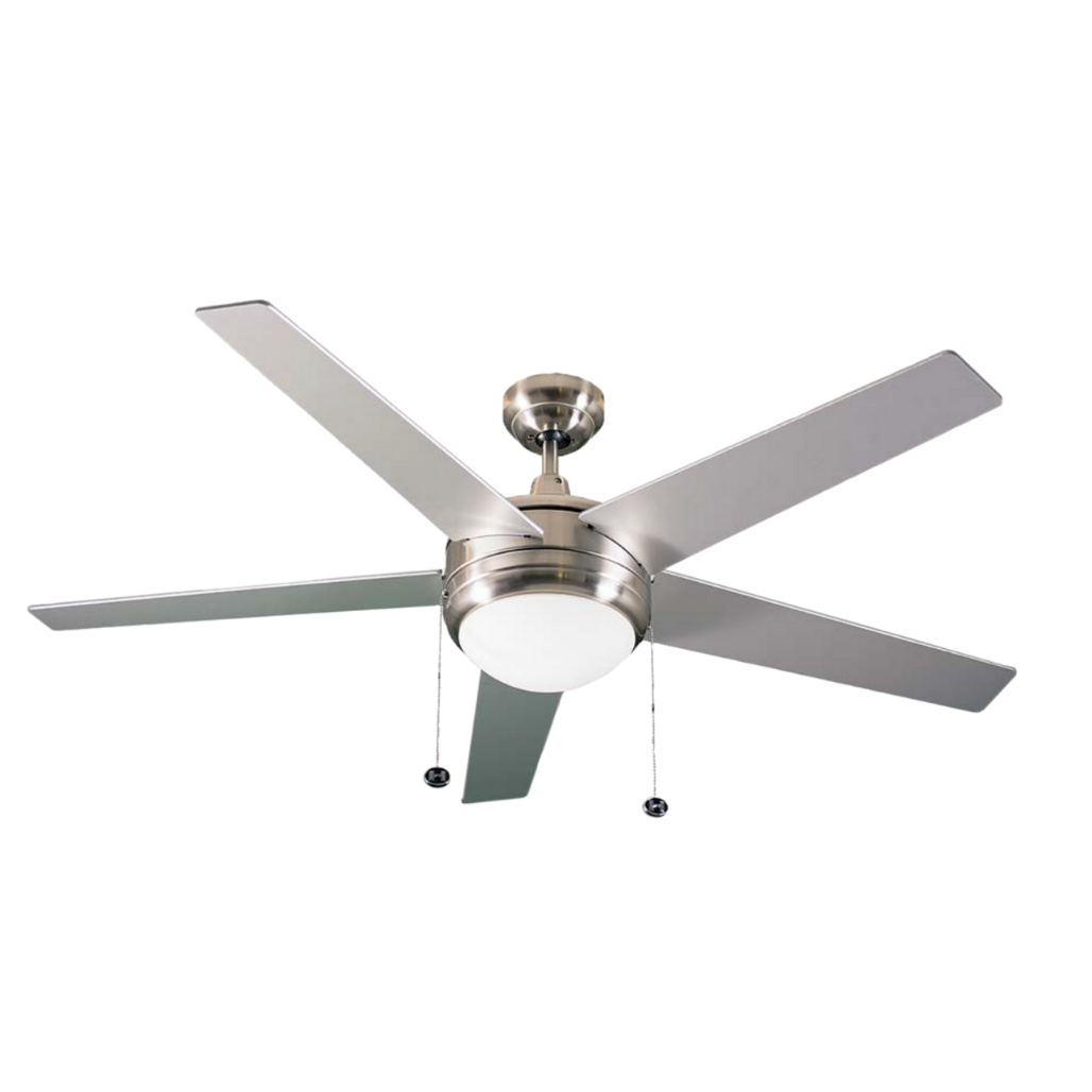 Contemporary Engery Star Nickel Ceiling Fan With Lights