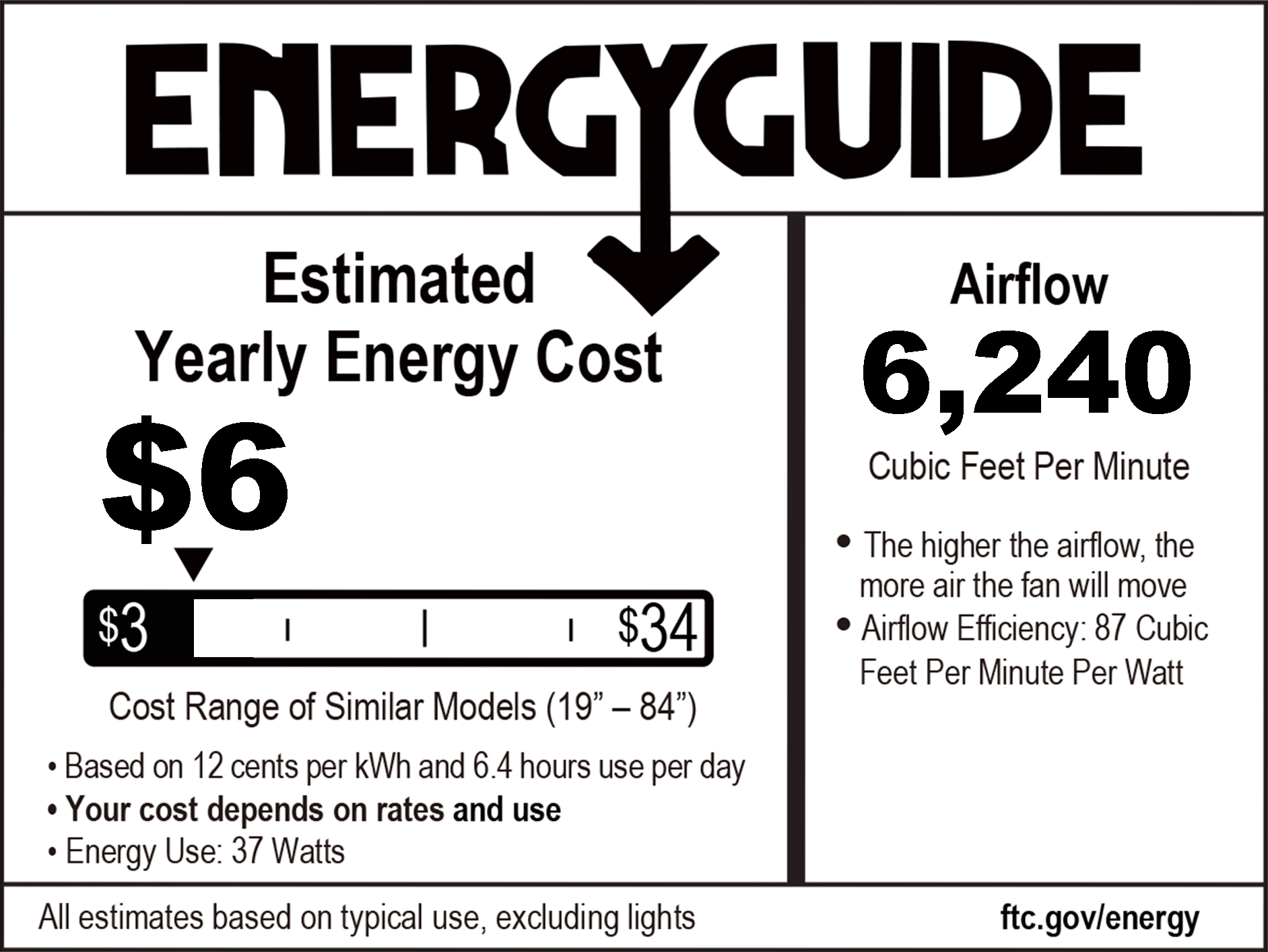 60 inch modern ceiling fan 5 blade rubbed bronze energy guide