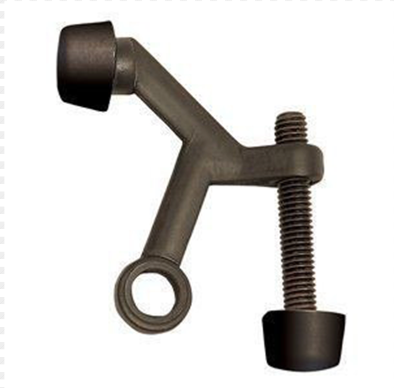 Rubbed bronze door stop