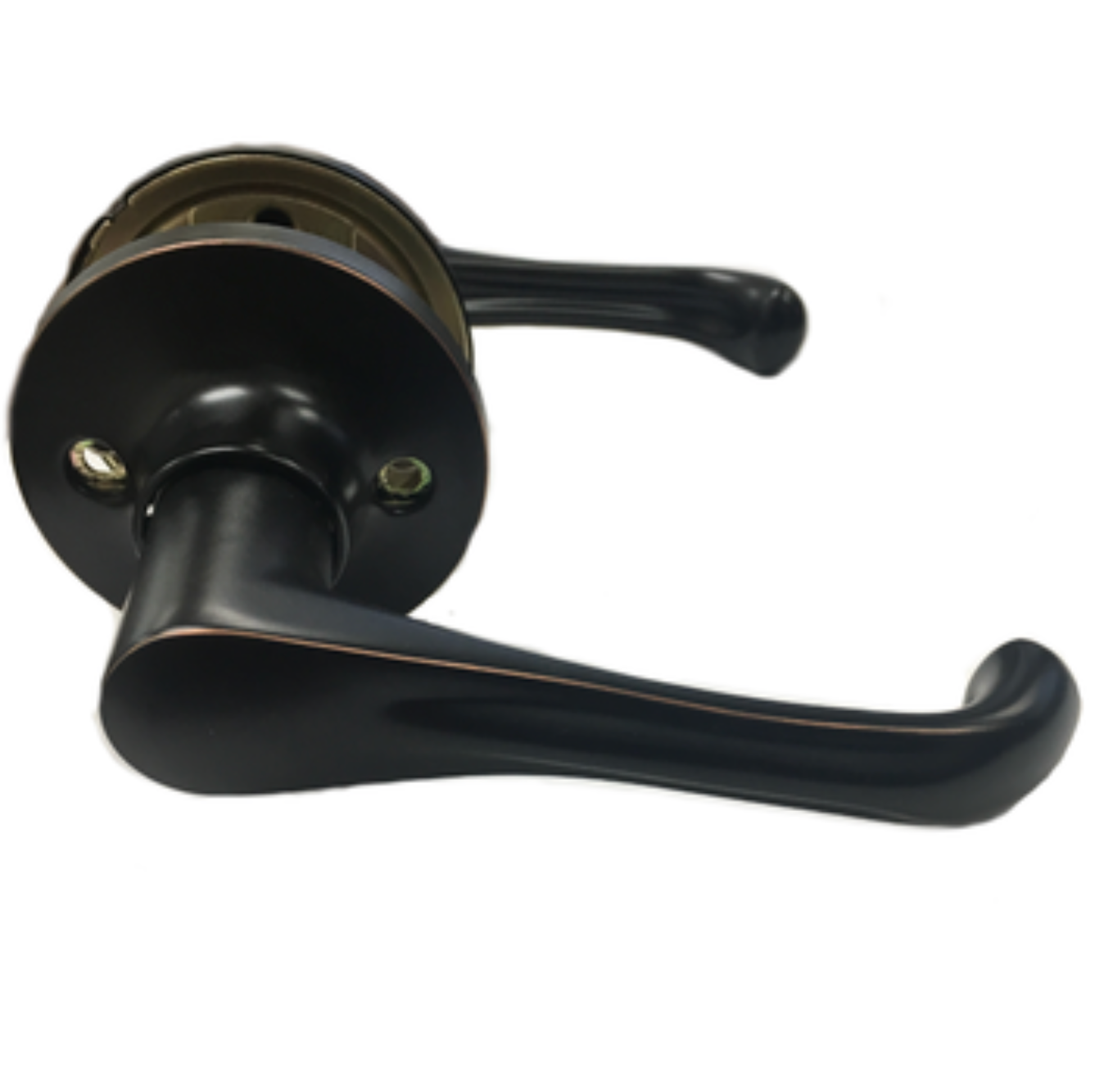 Door lever passage rubbed bronze