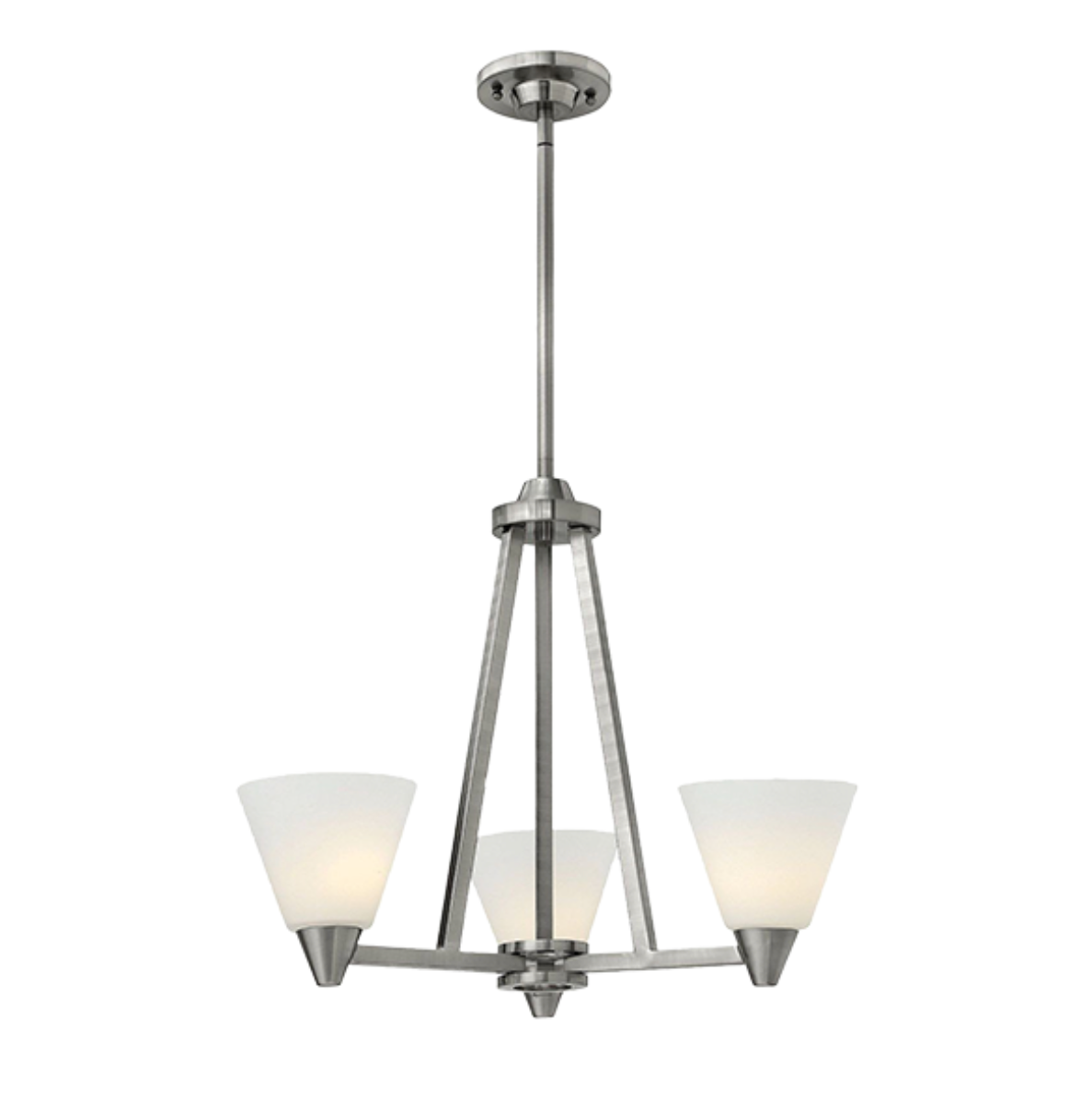 Modern chandelier brushed nickel