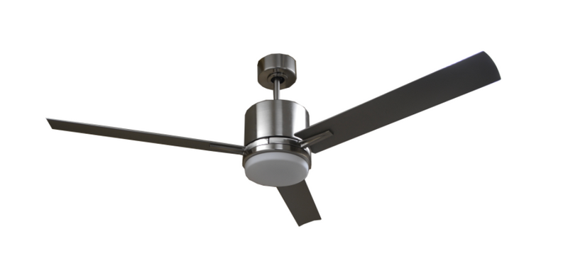 52 inch modern nickel ceiling fan with lights and wall control