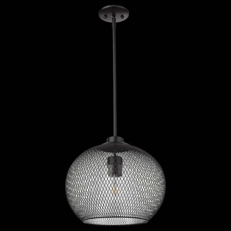 Modern matte black globe pendant light 