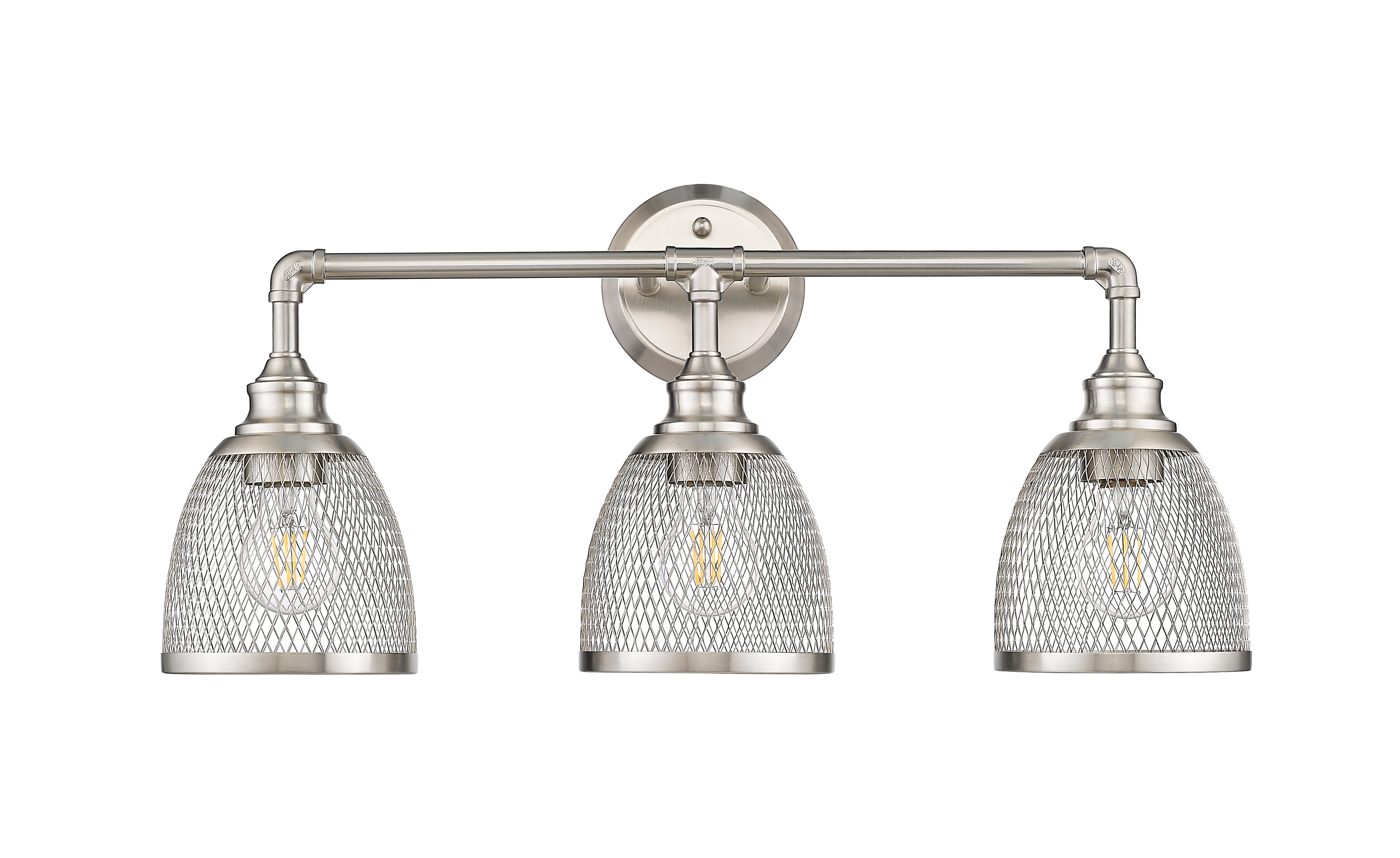 3 light bathroom vanity light fixture nickel