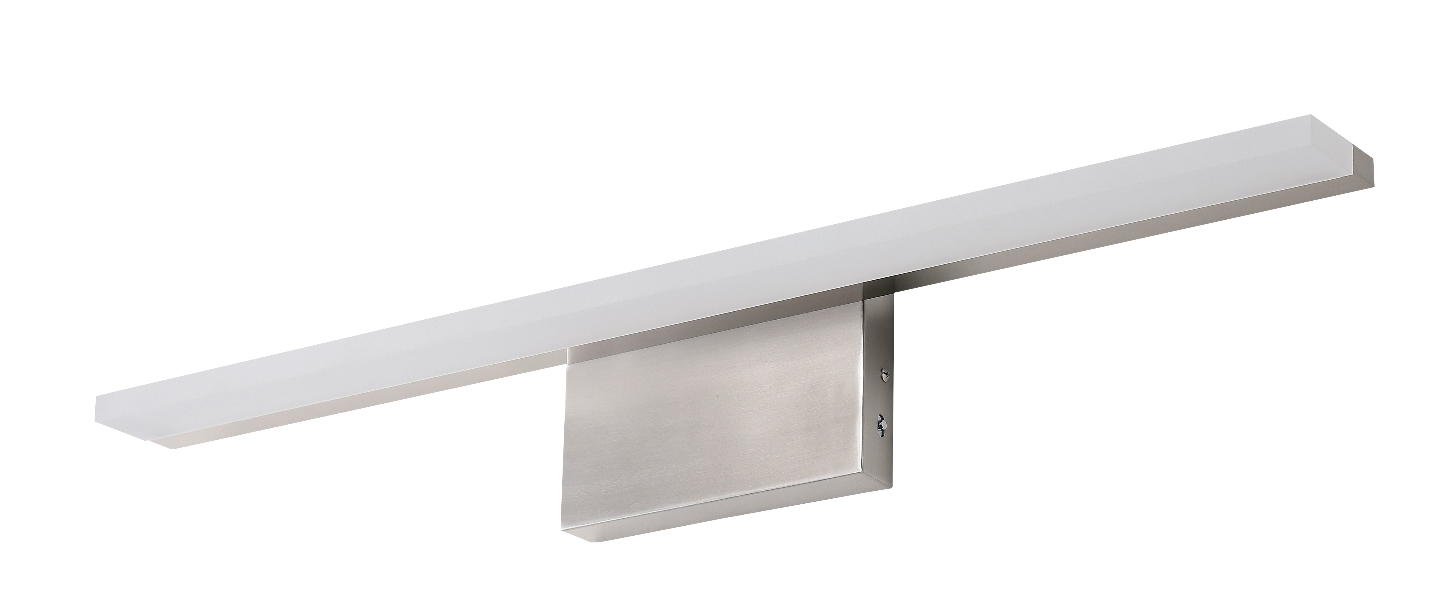 32 inch led strip vanity light nickel