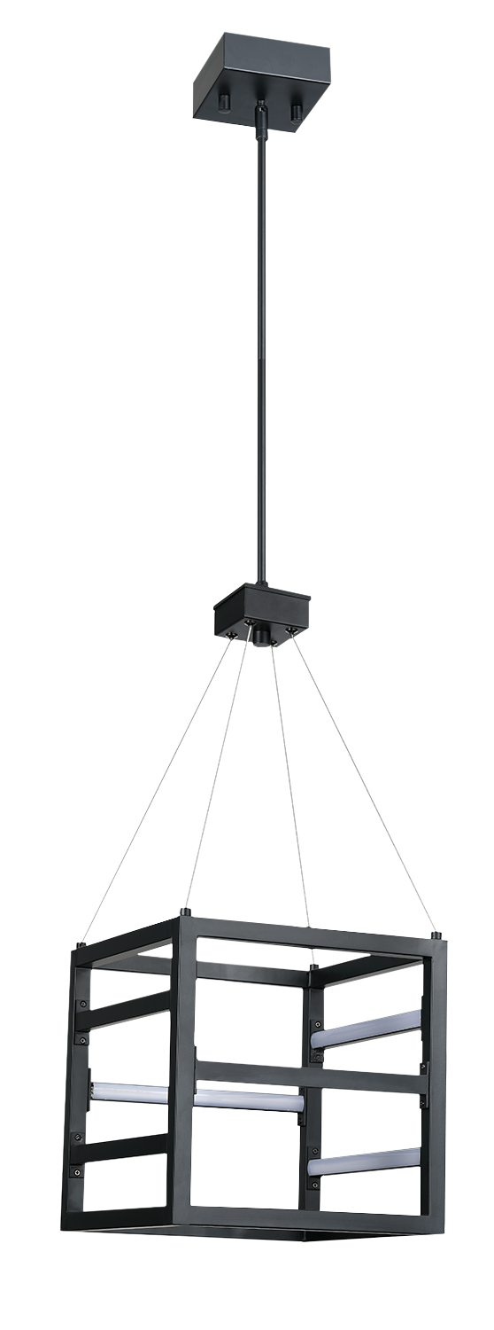 Integrated led pendant light black small