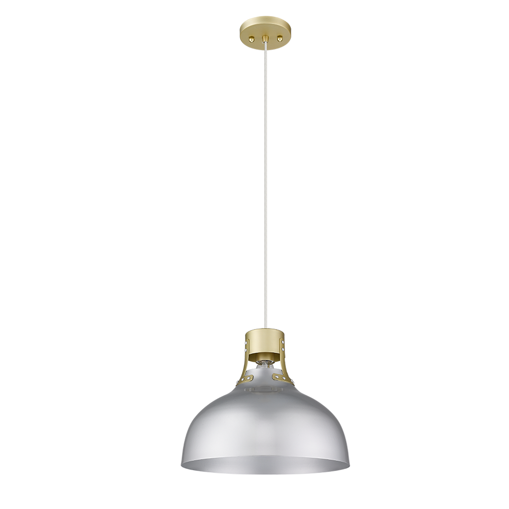 Octavia 1 Light Modern Silver and Gold Kitchen Island Pendant Lighting