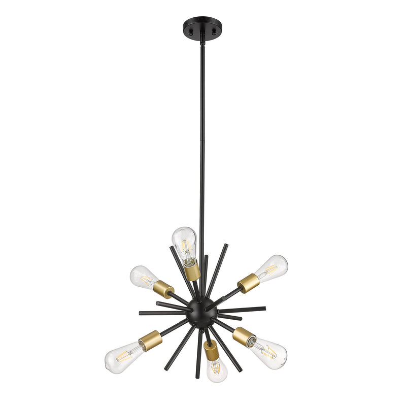 14 inch modern black gold sputnik chandelier