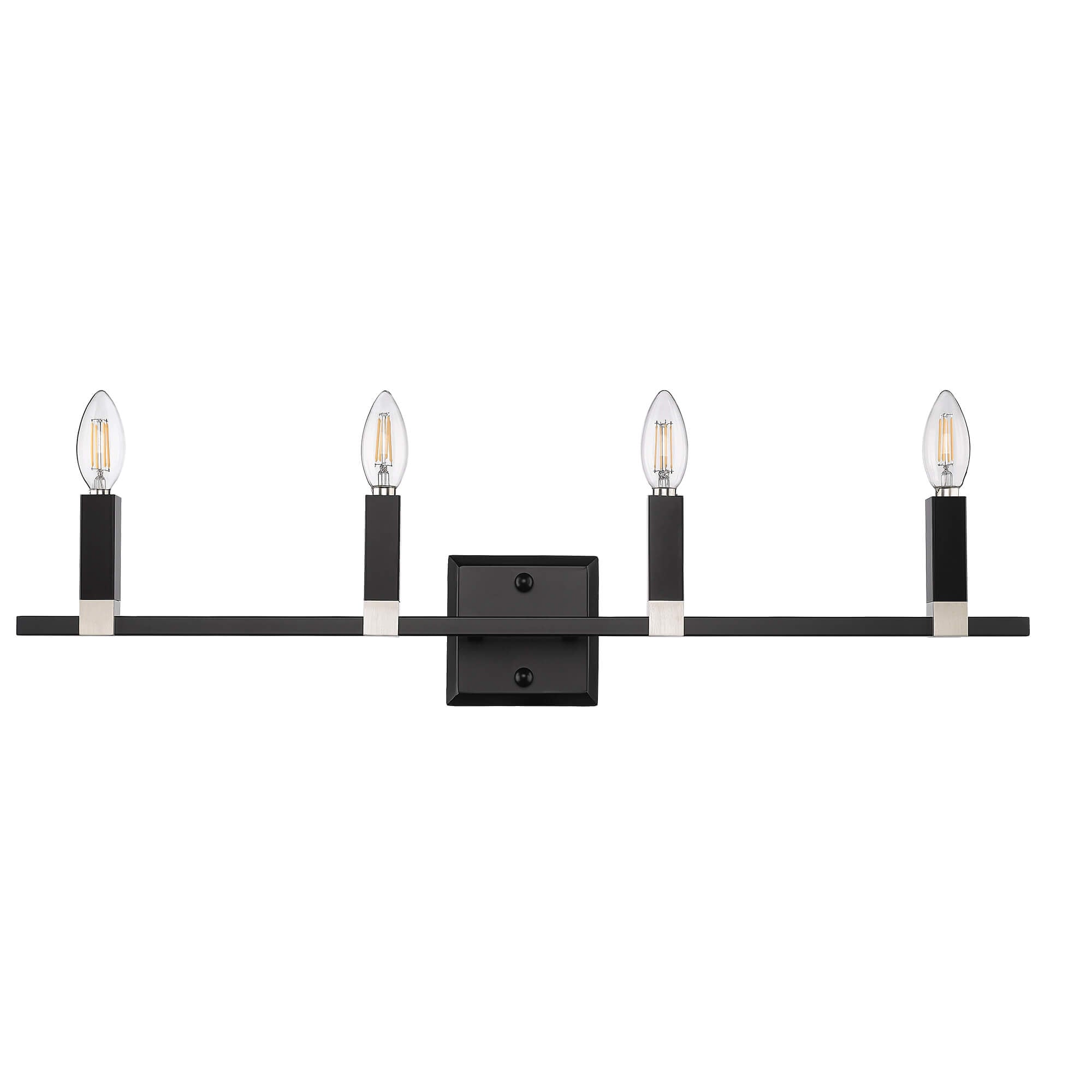 4 light contemporary wall sconce vanity light over mirror black nickel