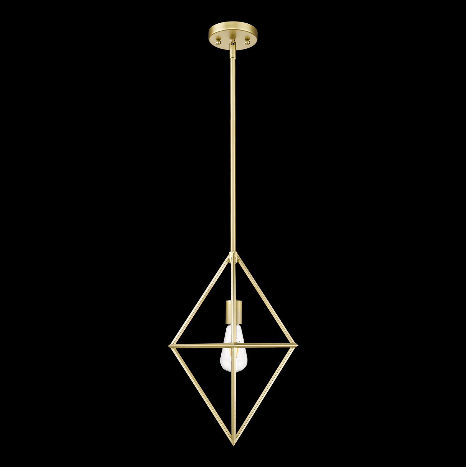 Modern gold geometric pendant light