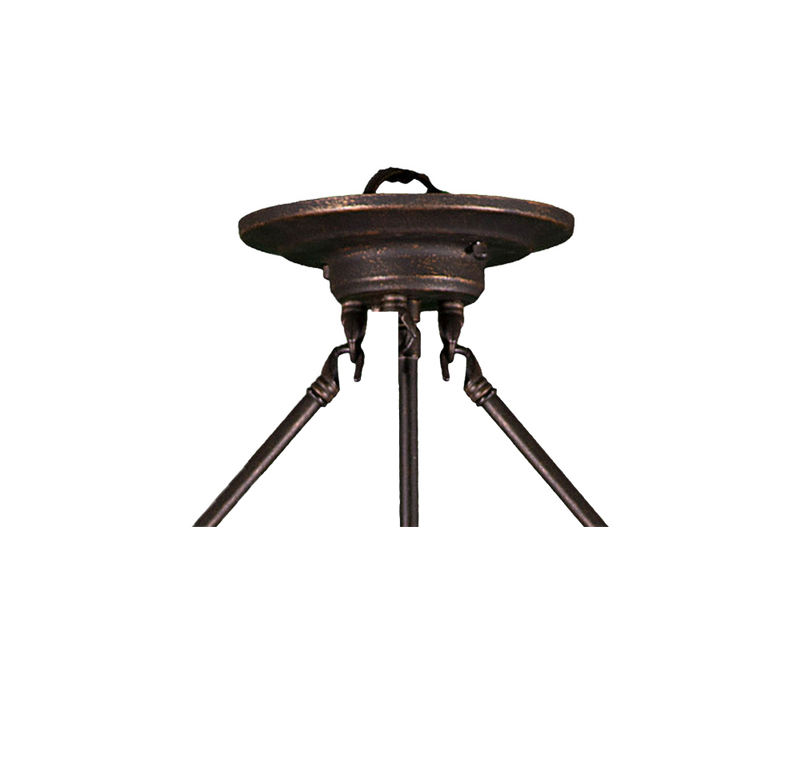 Semi flush ceiling light rubbed bronze