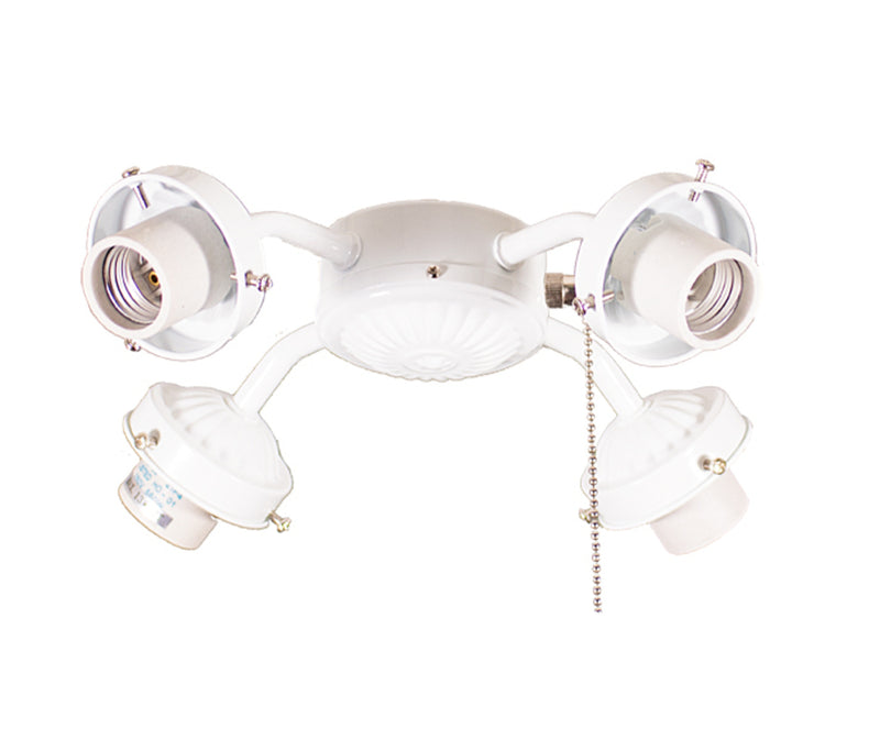 4-Light White Ceiling Fan Light Kit