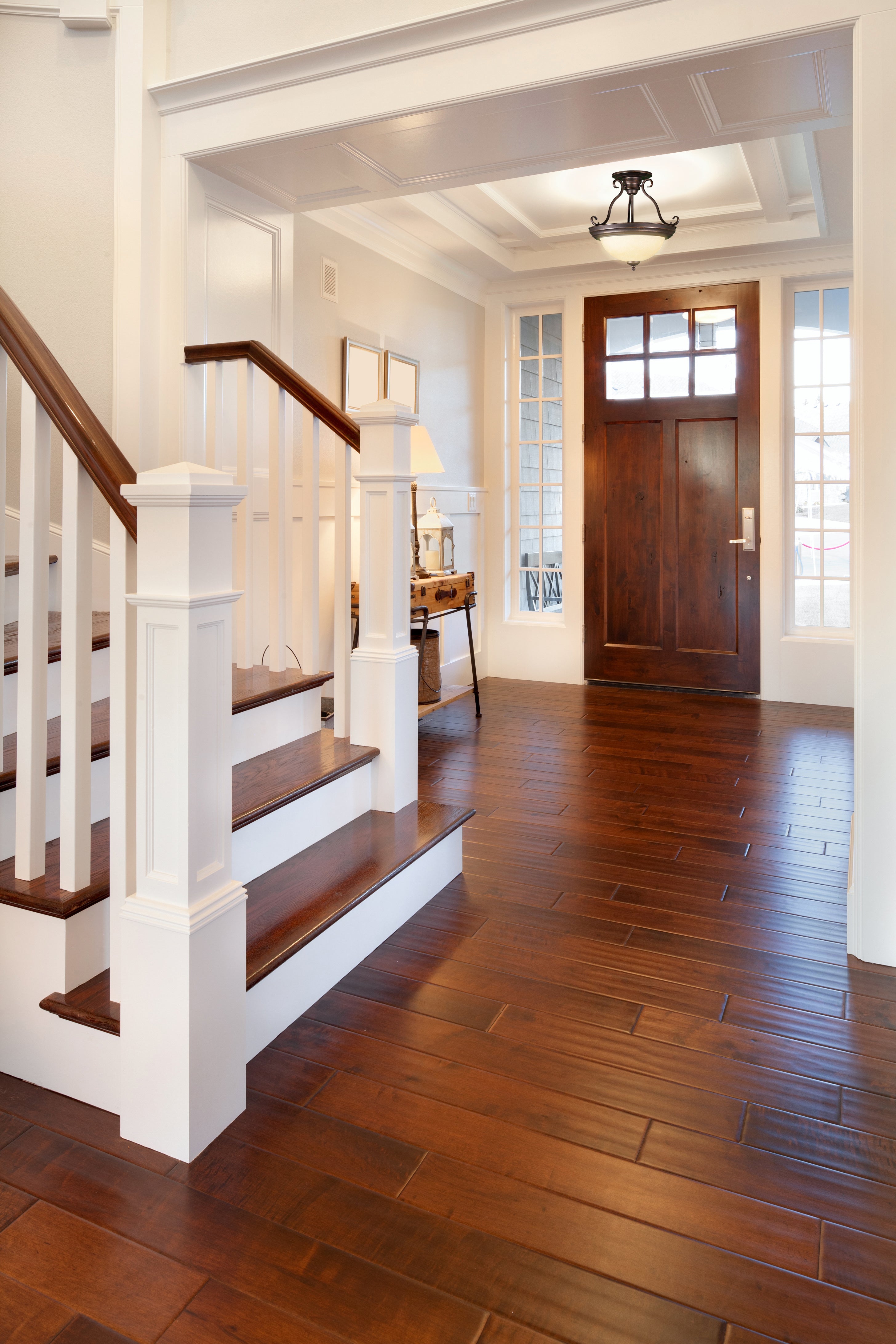 Rubbed bronze semi flush ceiling lights entryway